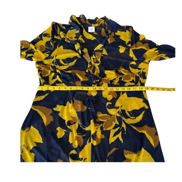 CAbi Navy Floral Midnight Midi  Dress, Size Extra Large - Picture 9 of 14